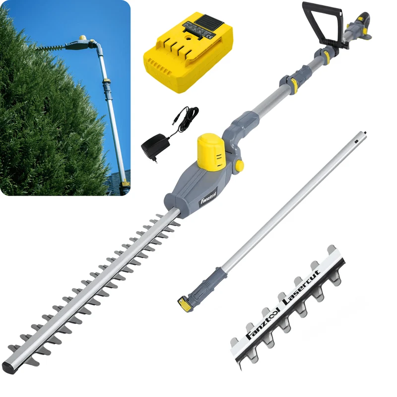 Gebraucht - FANZTOOL Akku Teleskop Heckenschere Teleskopstiel mit 20V/2Ah Akku