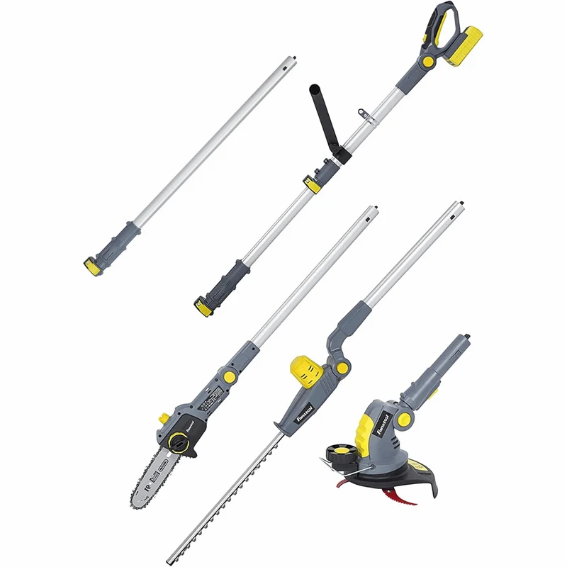 022 FANZTOOL 20V Akku Heckenschere, Hochentaster, Rasentrimmer (3-in-1)