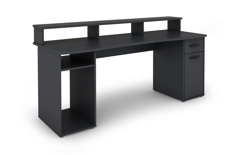 Schreibtisch FANTASTIC / XXL Gaming-Tisch in anthrazit oder weiß / Mit viel Stauraum und einer breiten Borte auf der Tischplatte / Computer-Tisch / PC / Arbeits-Tisch / 180x93x65cm (BxHxT)