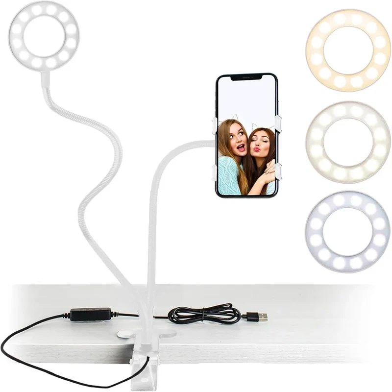 Selfie Ring Light mit Handyhalter – Clip-On & Flexibel