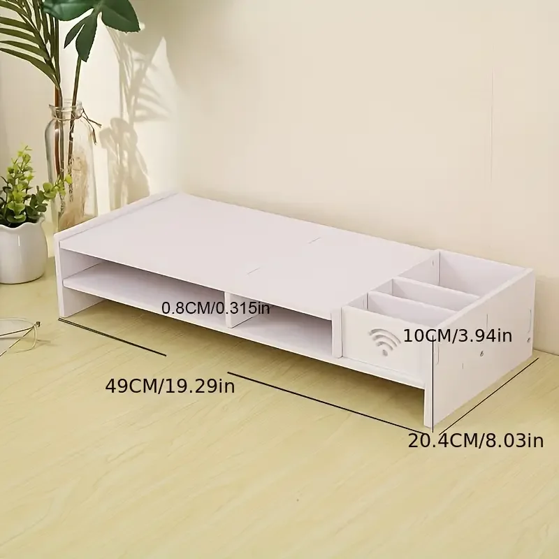 Multifunktionaler Monitorständer mit Schublade – Schreibtisch-Organizer & Computer-Erhöhung