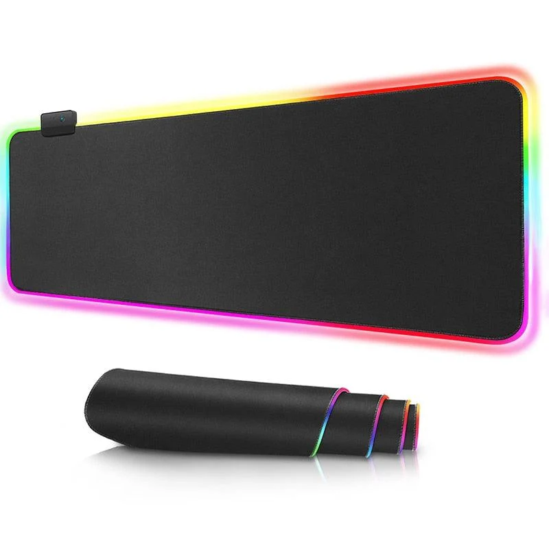 Beleuchtete Schreibtischunterlage mit LED RGB Beleuchtung, Gaming Mauspad