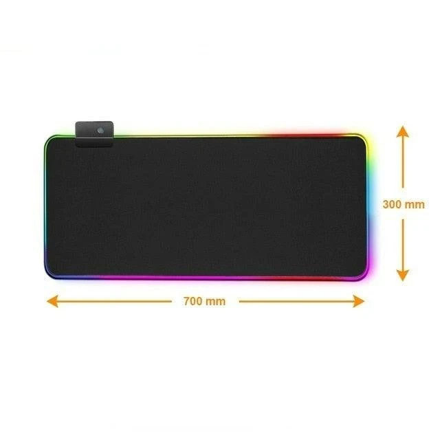 Beleuchtete Schreibtischunterlage mit LED RGB Beleuchtung, Gaming Mauspad