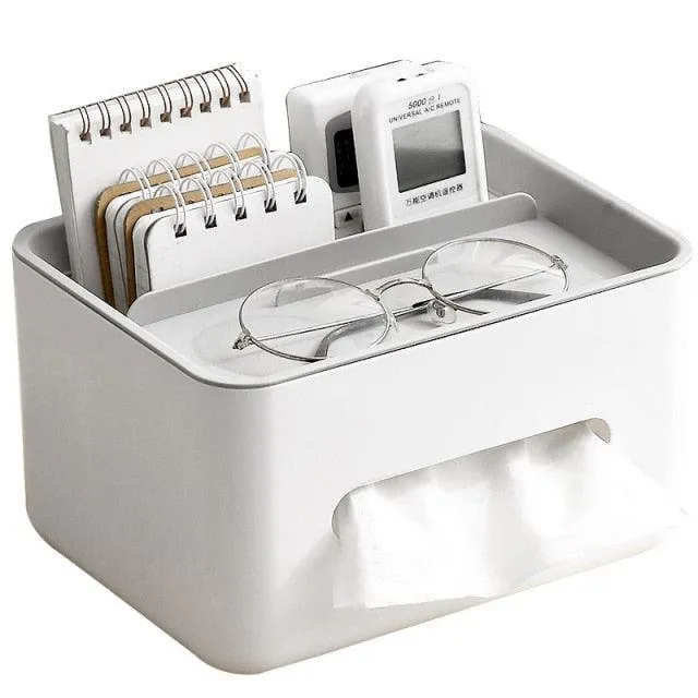 Funktionaler Tisch Organizer / Stifthalter, integriertes Fach für Taschentücher