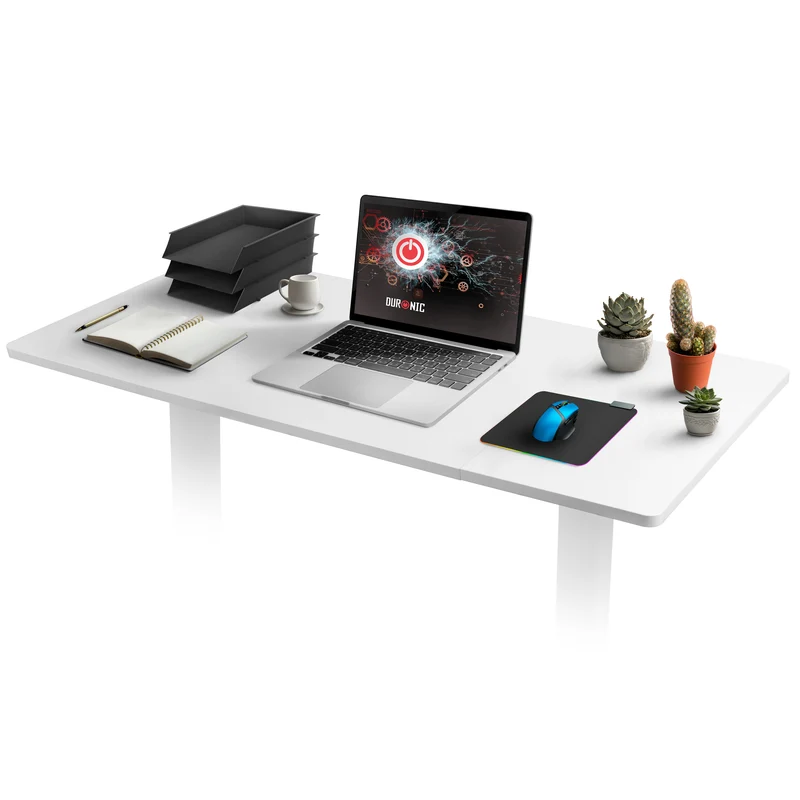 Duronic TT160 WE Tischplatte, Schreibtischplatte 160 x 60 x 1,9 cm, Table Top für individuellen Tisch, Ideal für höhenverstellbare Workstation, Sitz-Steh Schreibtisch für Home-Office und Büro