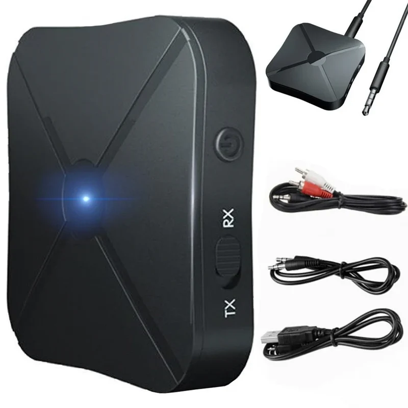 Bluetooth 2in1 Audio Adapter Sender Empfänger TX RX 3,5mm AUX TV Auto Kopfhörer