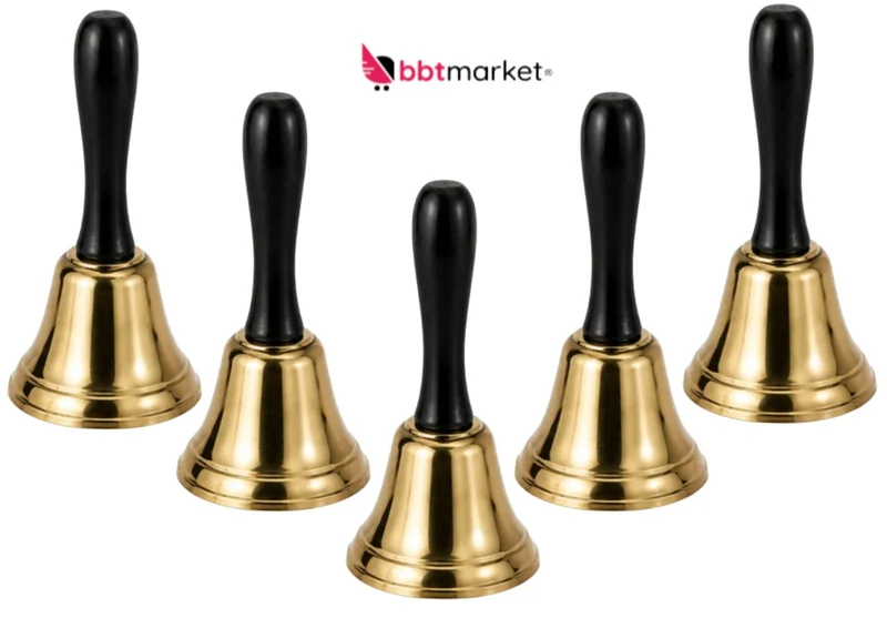 Tischglocke Serviceglocke Hotelglocke Rezeptionsglocke Metall Gold Klingel