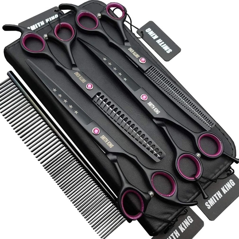 Professionelles Hunde-Scheren-Set 7" Edelstahl für Fellpflege & Styling