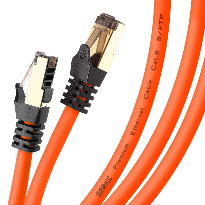 Duronic CAT8 OE 5 m Ethernet-Kabel | 40 Gbps Netzwerkabel | RJ45 Gigabit LAN Kabel Cat 8 | Patch Kabel 2000 MHz S/FTP Schirmung | TV Streaming Router Modem Switch Internetkabel 10 100 1000 Mbit