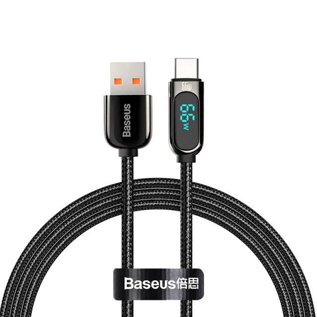 Smartes Schnell-Ladekabel USB Type C mit LED Display (bis 100W)