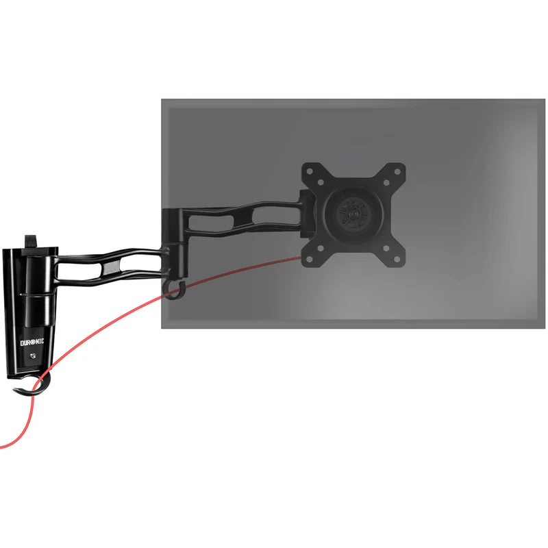 Duronic DM35W1X3 Monitor Wandhalterung | Monitorarm Wandbefestigung für Monitor und TV | Aluminium | LCD OLED Display bis 30 Zoll | VESA 75/100 | Neigungswinkel (-)15° | 180° Schwenkbar | 360° Drehbar