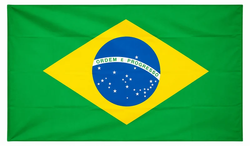 Brasilien Flagge 150x90cm Fahne mit Metallösen Wetterfest UV Beständig-Bandeira do Brasil 150x90 cm