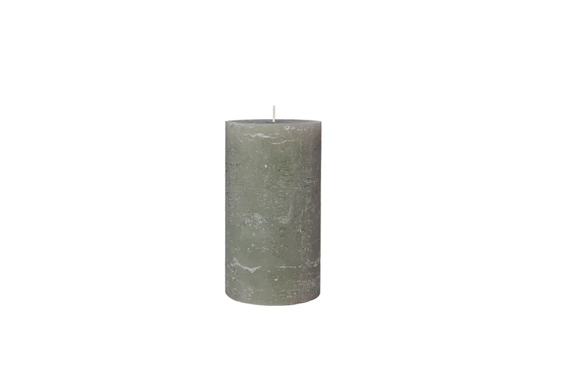 Kerze Ø10/H18 cm Grape Leaf Green