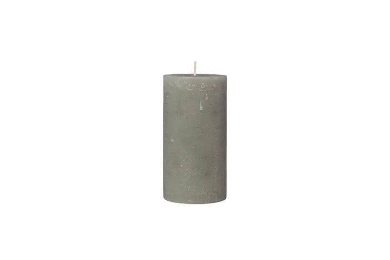 Kerze Ø7/H13,5 cm Grape leaf green