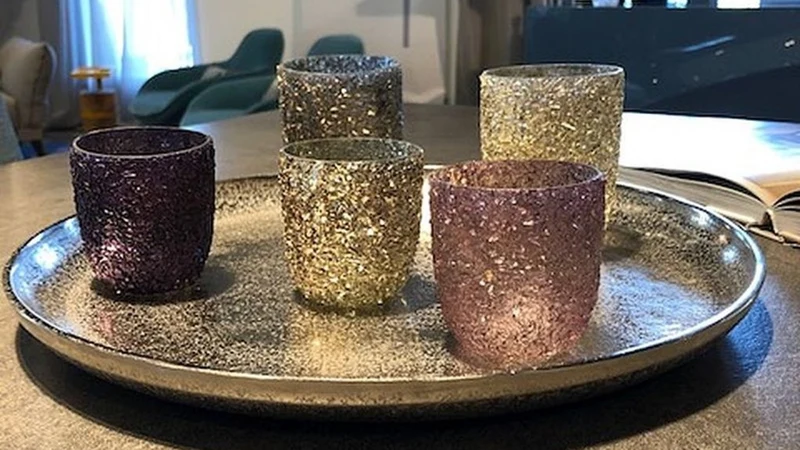Mauve Teelicht Set