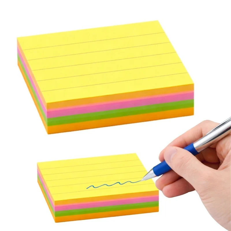 Haftnotizen liniert selbstklebend 100 Blatt Notizzettel Block 6957990902729