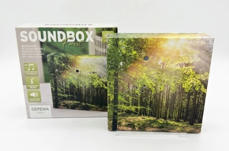 Soundbox Vogelgesang Waldkulisse mit Bewegungsmelder 12x12cm