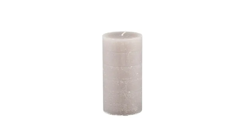 Kerze Ø7/H13,5 cm Leinen