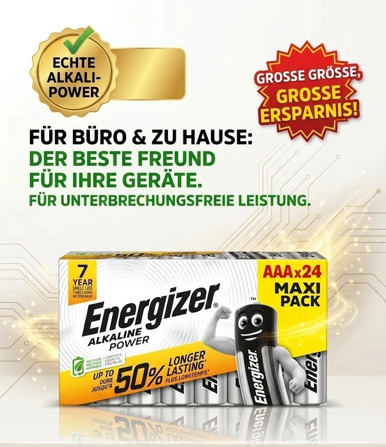 Energizer AAA Batterien 24 Stück Alkaline Power LR03 langlebig