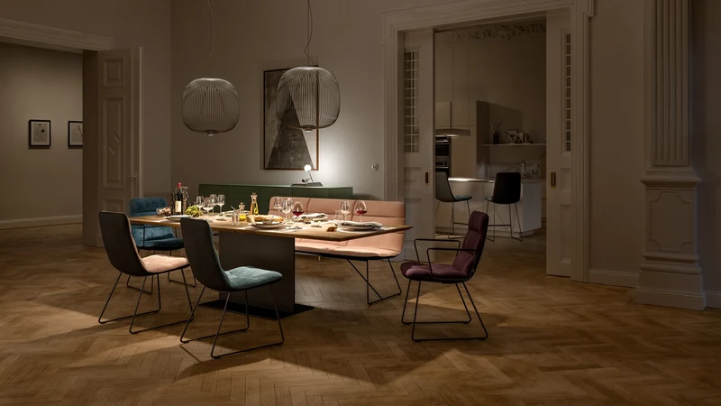 T-Table mit Massivholzplatte