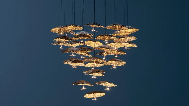 Gold Moon Chandelier