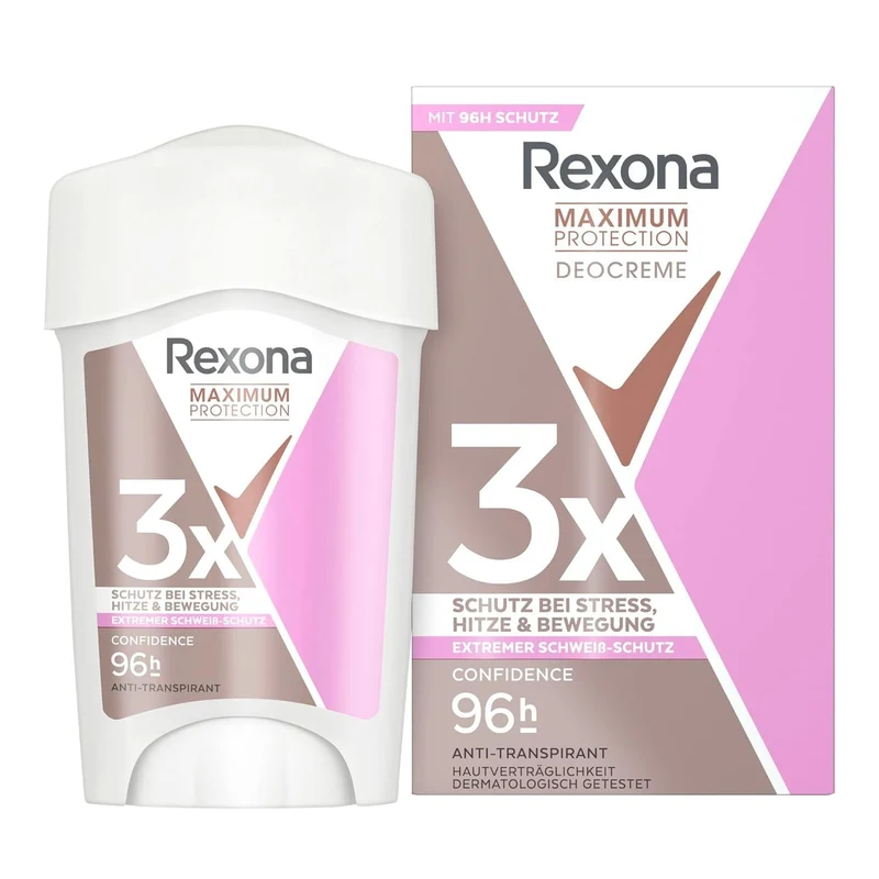 Rexona Maximum Protection Deo Creme Confidence Anti Transpirant mit 3x Schutz