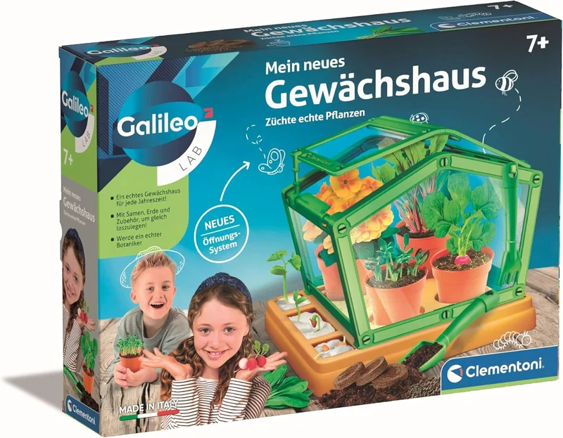 Clementoni Galileo Lab Gewächshaus – Pflanzkasten & Samen Garten Set für Kinder