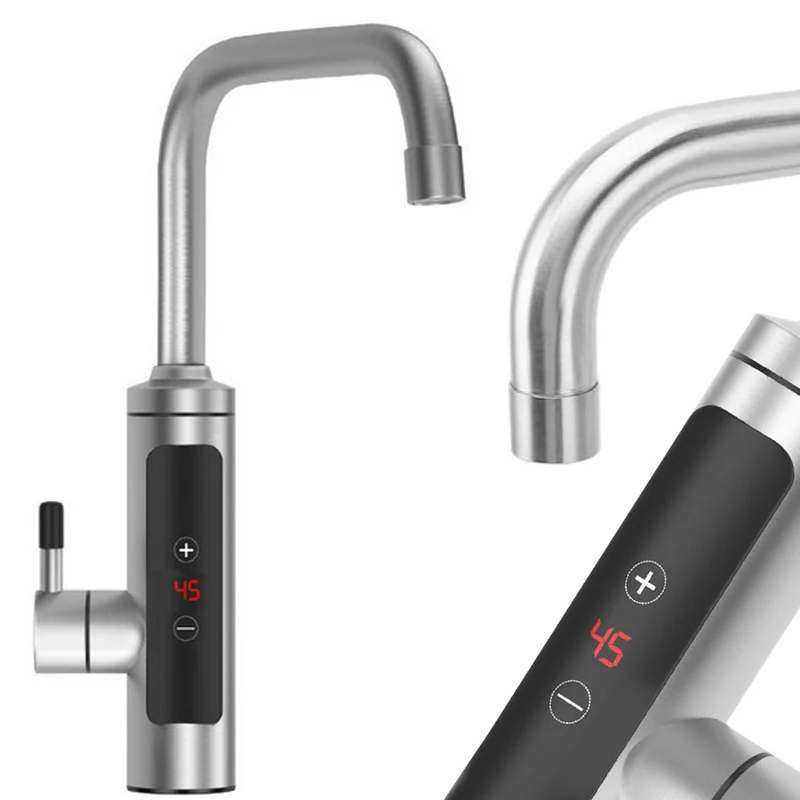 Elektrischer Durchlauferhitzer Wasserhahn 3000W mit LCD Display – Küchenarmatur für Warmwasserbereitung 220–230V