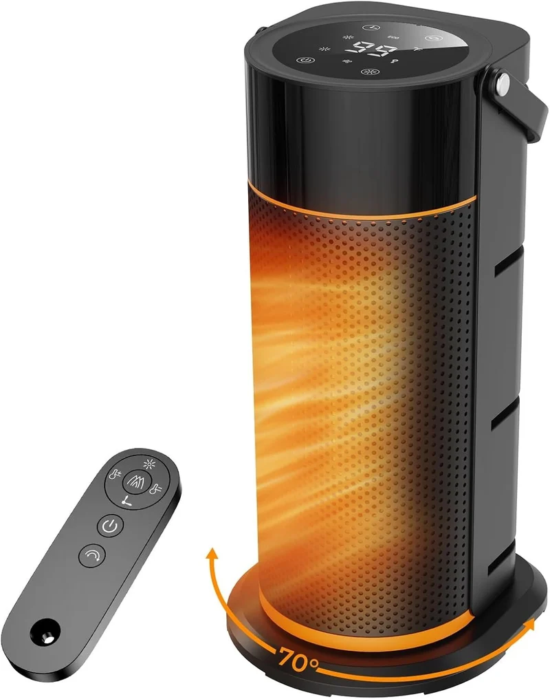 Funtider Heizlüfter 2000W Keramik ECO Timer Fernbedienung Oszillation 🔥