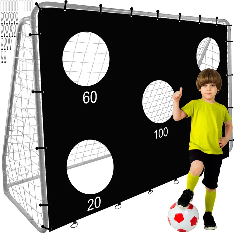 Fußballtor mit Torwand & Zielmatte 240x170 cm – Trainingsset für Garten & Kinder