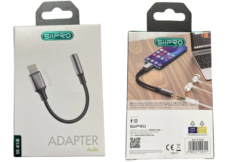 Audio Aux für iPhone Adapter auf Klinke Kabel Kopfhörer Stecker 3,5mm Aux IOS 6980125144701