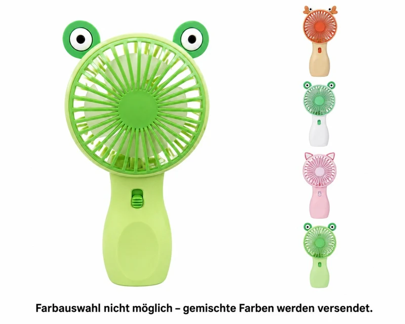 USB Mini Ventilator mit LED Licht – Tragbarer Kinderlüfter mit USB-C Aufladung