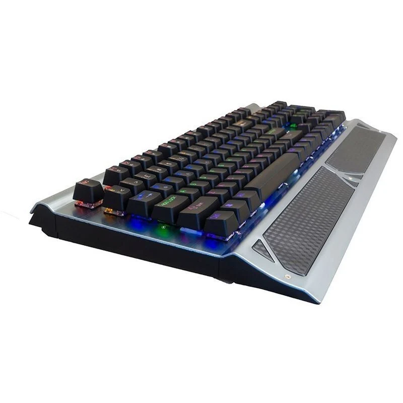 Gaming Tastatur mechanisch 104 Tasten LED Beleuchtung USB 1000Hz Anti-Ghosting