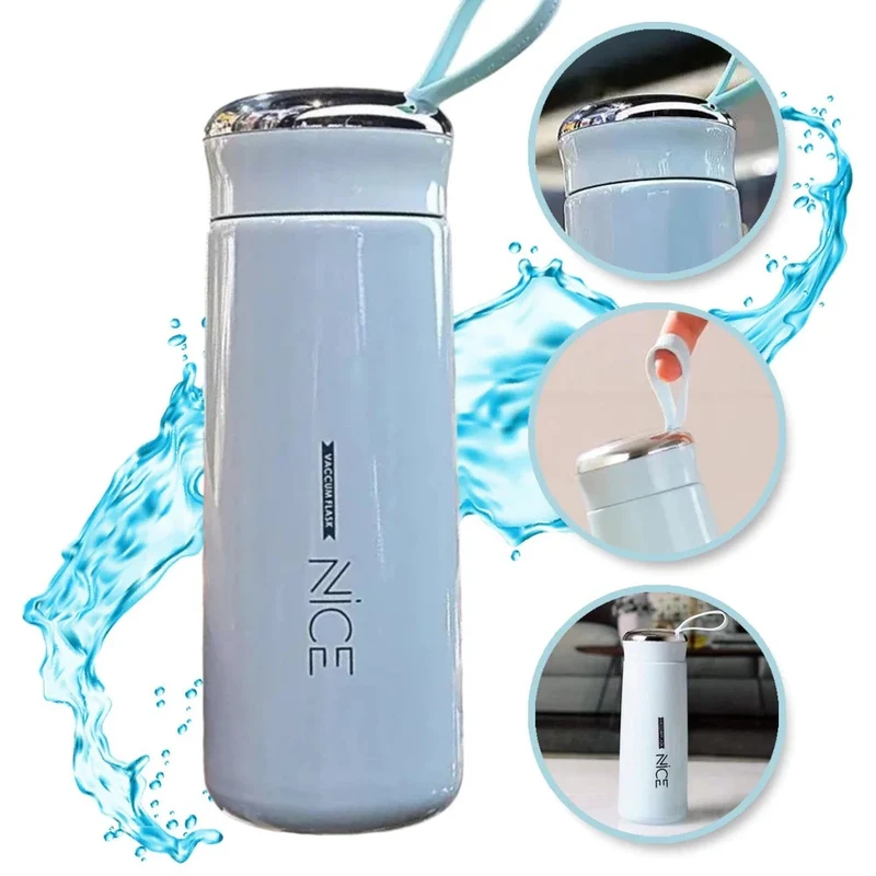 Wasserflasche NICE 400ml BD12N – Trinkflasche mit Griff, BPA-frei