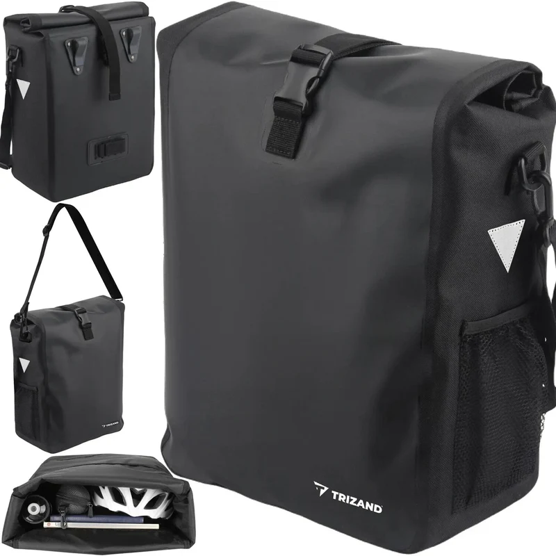 Fahrradtasche 15L wasserdicht Gepäckträger Tasche mit Schultergurt Reflektoren