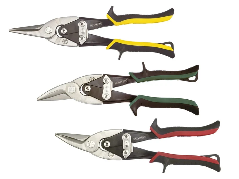 PARKSIDE® Blechscheren-Set 3 Stück mit Sicherheitsverschluss Linker Rechter NEU