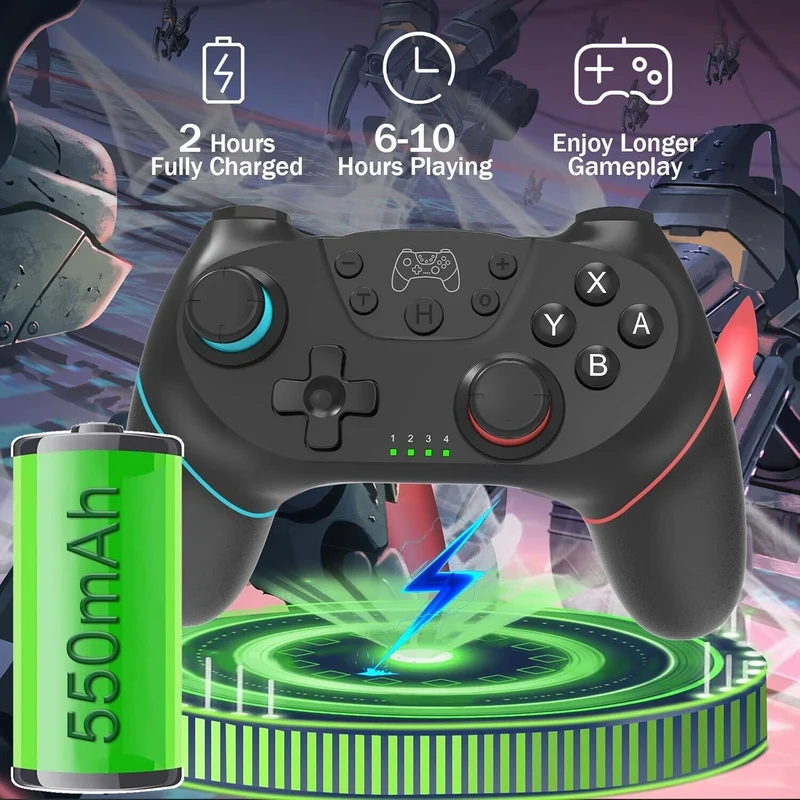 Wireless Controller für Nintendo Switch Pro Controller 550 mAh 2-3 h