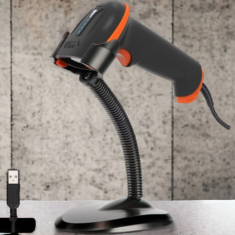 Barcode-Scanner D Laser USB Wired Kabelgebunden Handheld Barcodescanner Handheld