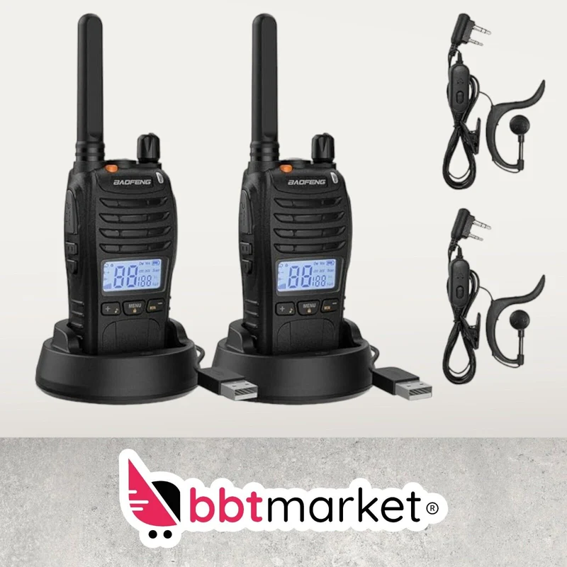 Walkie Talkie, Verbesserte Wiederaufladbare Lizenzfreie Funkgeräte LCD-Display