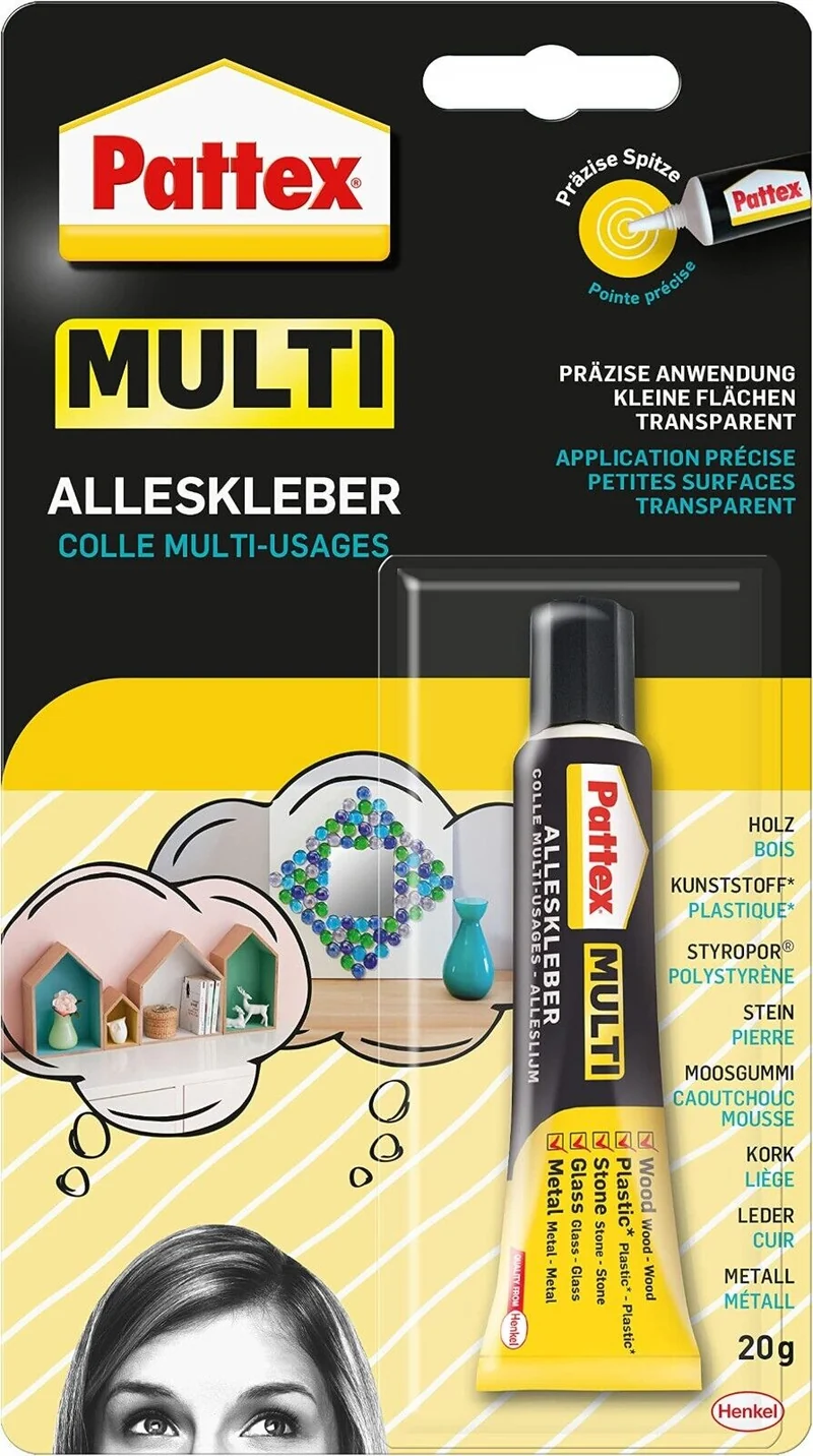 Pattex Multi Alleskleber 20g präzise Anwendung Lösemittelfrei Transparent neu