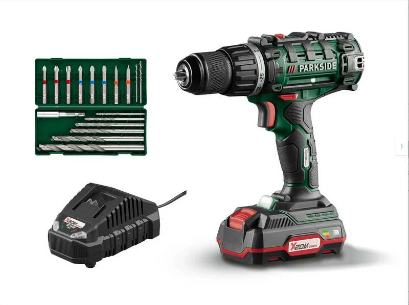 PARKSIDE Akku-Bohrschrauber PABS 20-Li G8, 20V (Akkuschrauber) Bohrerset NEU