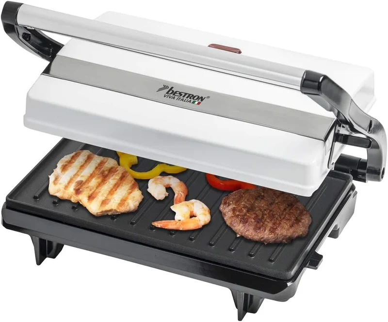 Sandwich Maker Kontaktgrill mit Auffangschale Elektrogrill Paninimaker Bestron