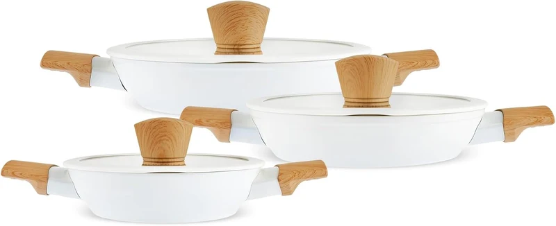 Karaca Swiss Crystal Almond Topfset 6 teilig Induktion Schmortopf Keramik